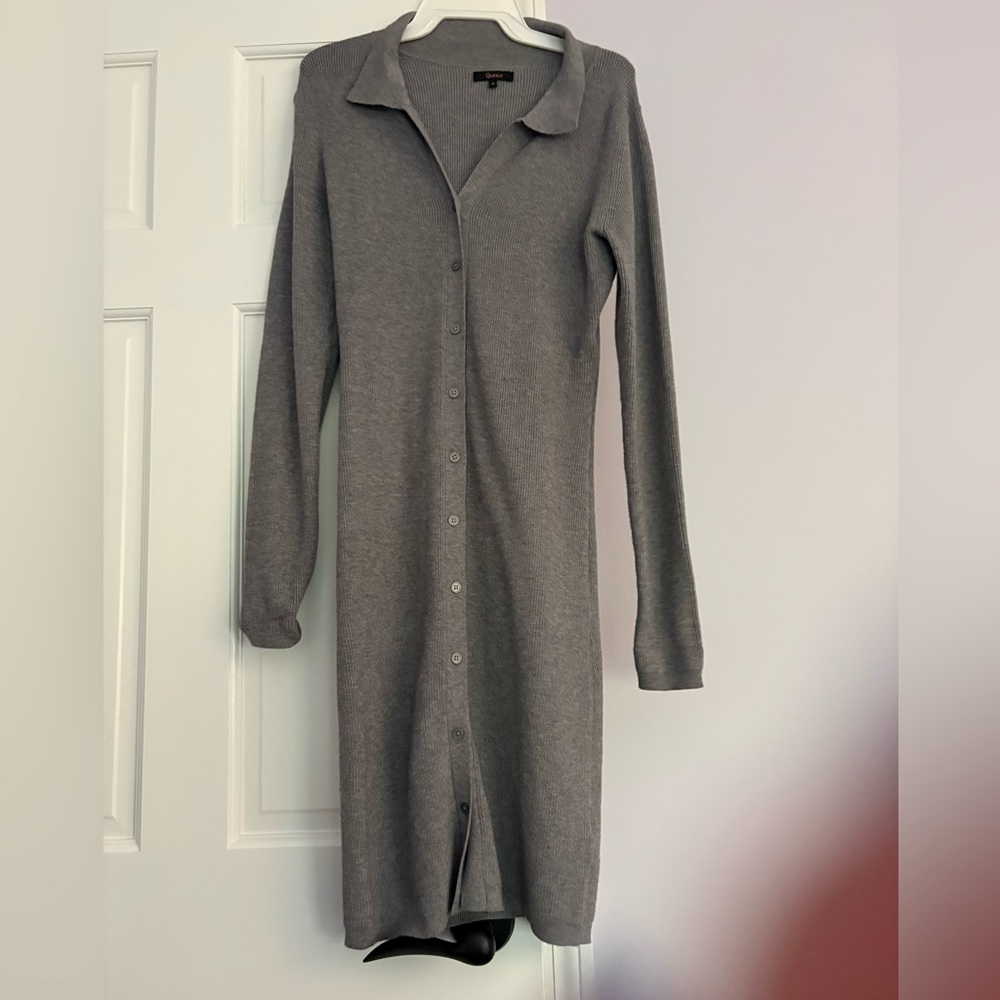 Quince Gray Sweater Dress